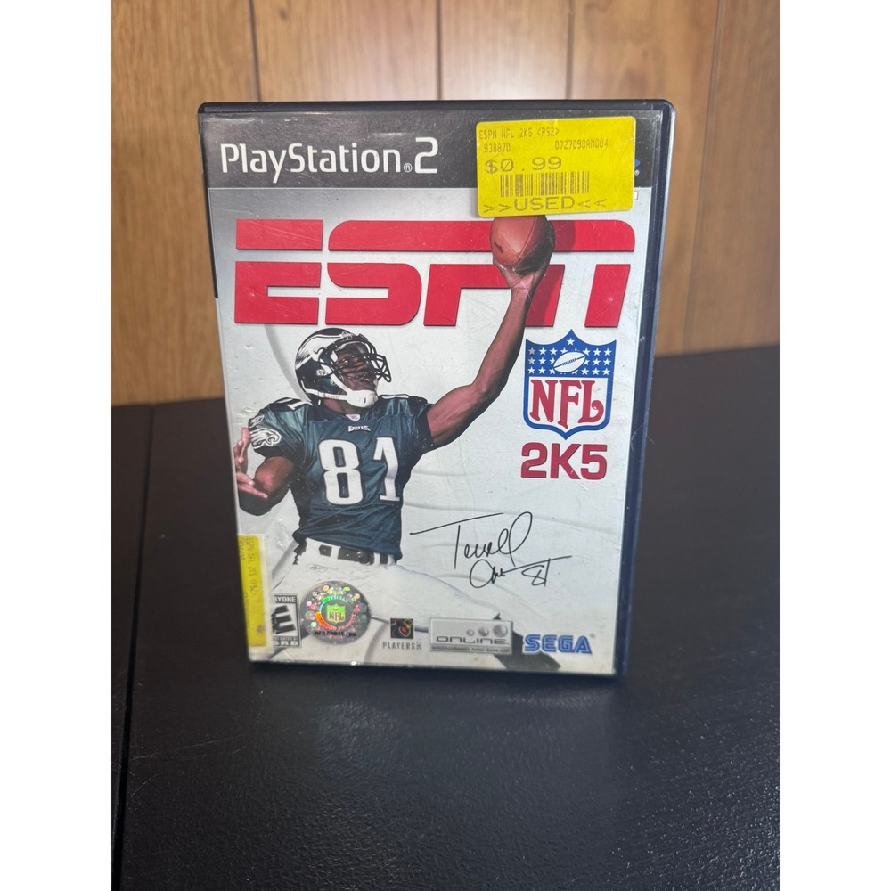 ESPN NFL 2K5 Sony PlayStation 2 PS2 Sega Sports Terrell Owens CIB Complete